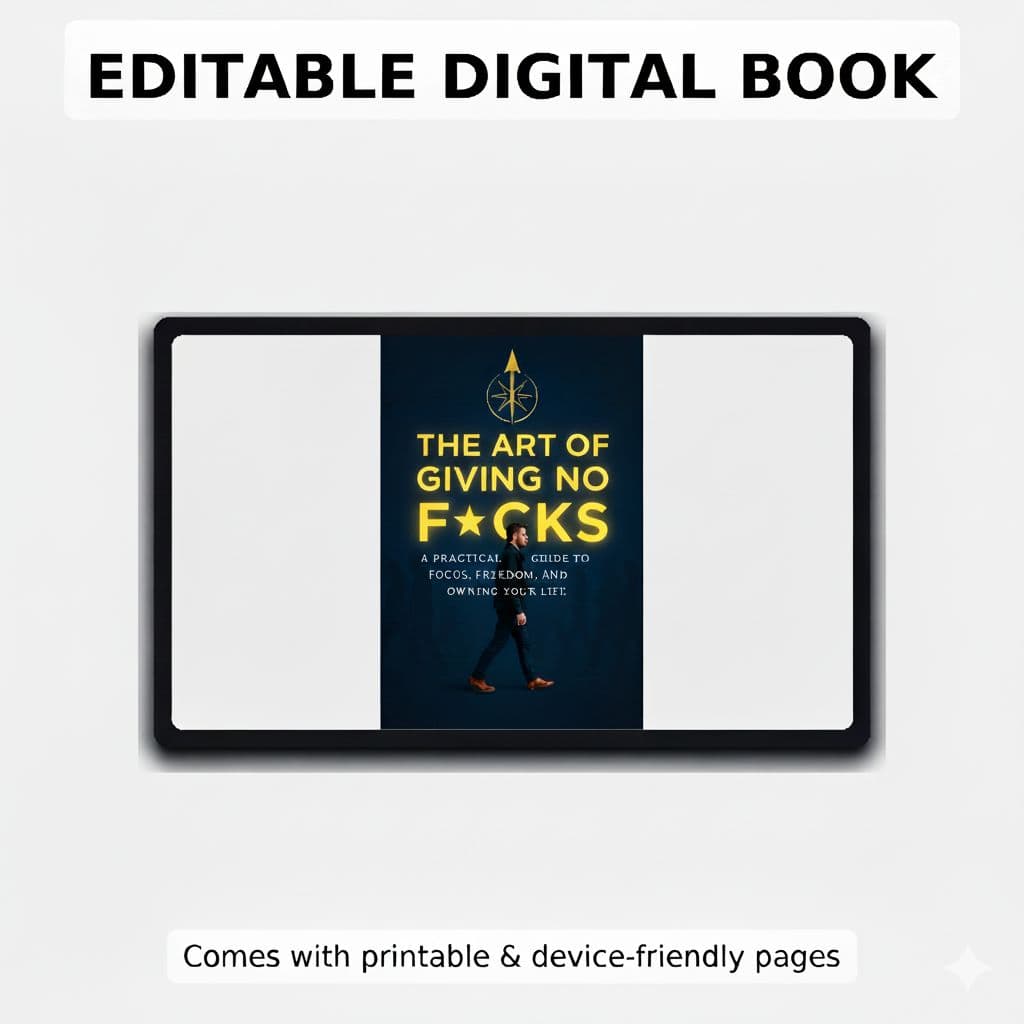Self-Help Ebook: The Art of Giving No F*cks - Minimalist Mindset (Digital Download). - preview 5